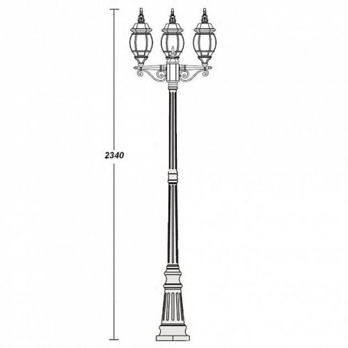 Наземный фонарь Oasis Light 83408S B W