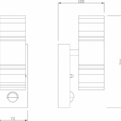 Уличный настенный светильник Deko-Light Zilly II Up and Down 731011