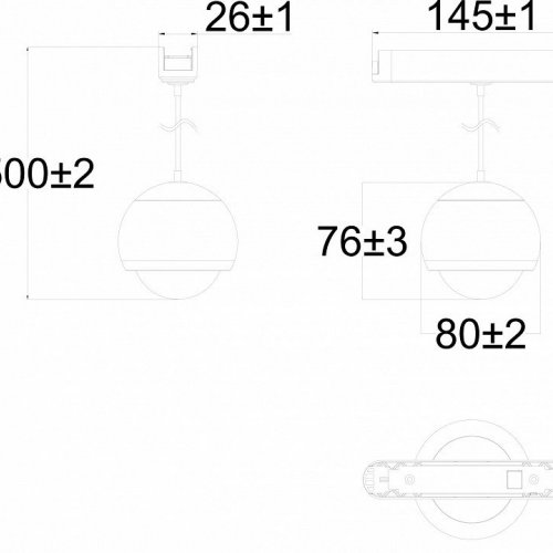 Трековый светильник AIR HANG DK5376-BK