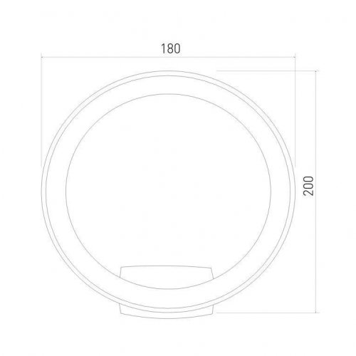 Уличный настенный светодиодный светильник Elektrostandard Ring 1710 Techno Led черный a054933