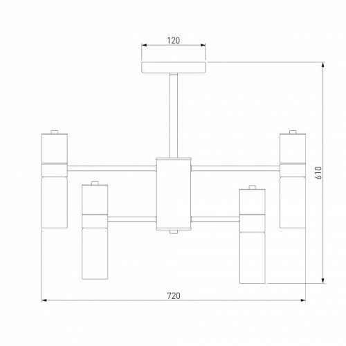 Потолочная люстра Eurosvet Tesoro 70125/8 черный