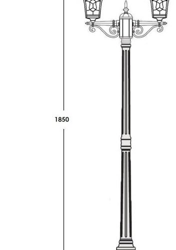 Наземный фонарь Oasis_Light VENECIA 2S 91808SA Bl