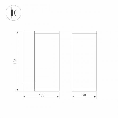 Уличный настенный светодиодный светильник Arlight LGD-Forma-Wall-R90-12W Day4000 037255