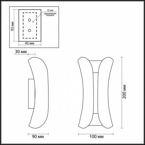 Уличный настенный светодиодный светильник Odeon Light Krista 3886/6BG