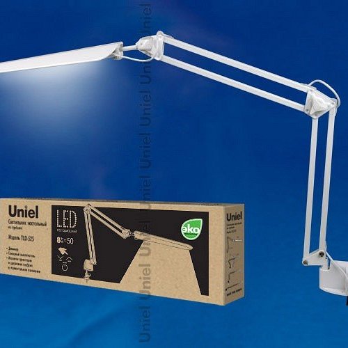 Настольная лампа (10610) Uniel TLD-524 White/LED/500Lm/4500K/Dimmer