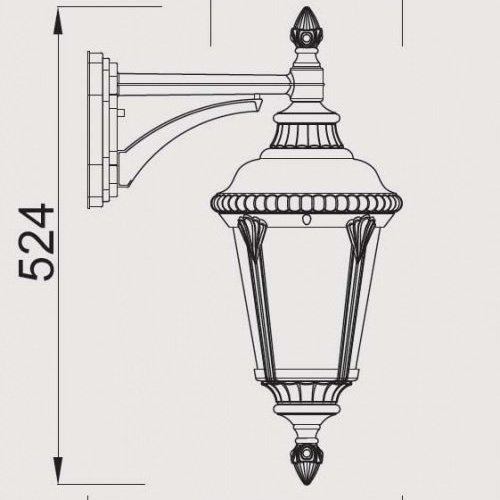 Настенный фонарь уличный Oasis Light 79752S Bl