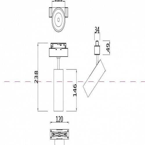 Трековый светильник Maytoni Focus LED TR019-2-15W4K-W