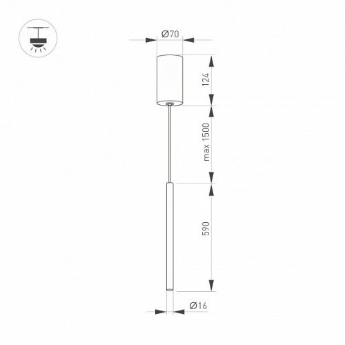 Подвесной светодиодный светильник Arlight SP-UMBRA-HANG-V-L600-10W Day4000 036947