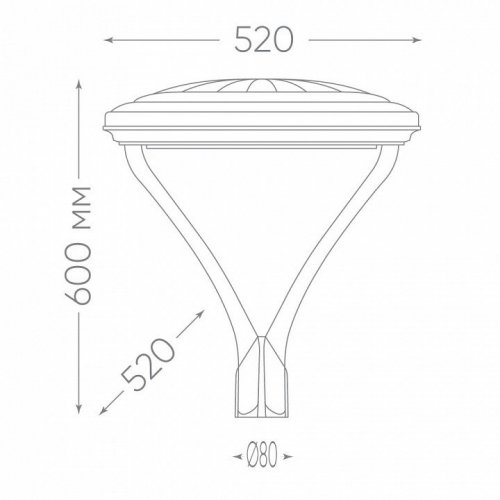 Уличный светодиодный светильник Feron SP7020 48440