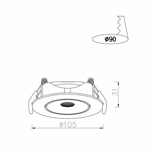 Точечный светильник Arte Lamp Kaus A4762PL-1WH