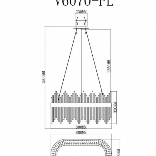 Подвесной светодиодный светильник Moderli Celebria V6070-PL