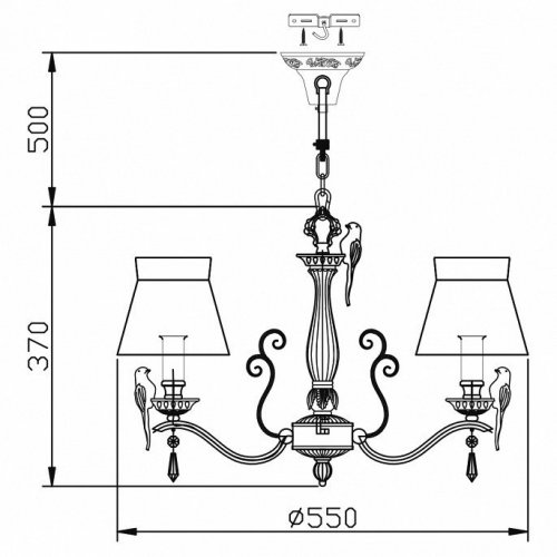 Подвесная люстра Maytoni Bird ARM013-03-W