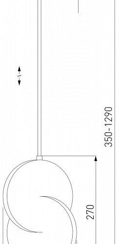 Подвесной светодиодный светильник Eurosvet Lang 50225/1 Led черный