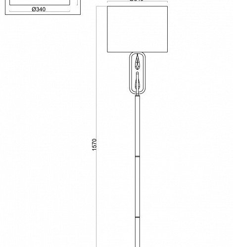 Торшер Freya Riverside FR1007FL-01BS