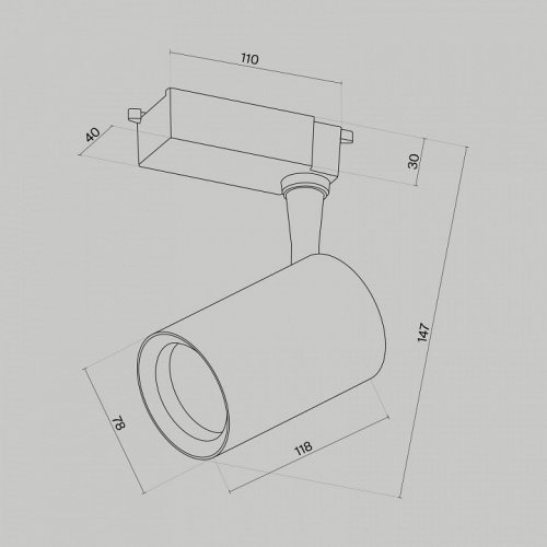 Трековый светильник Maytoni Vuoro TR003-1-10W3K-M-B