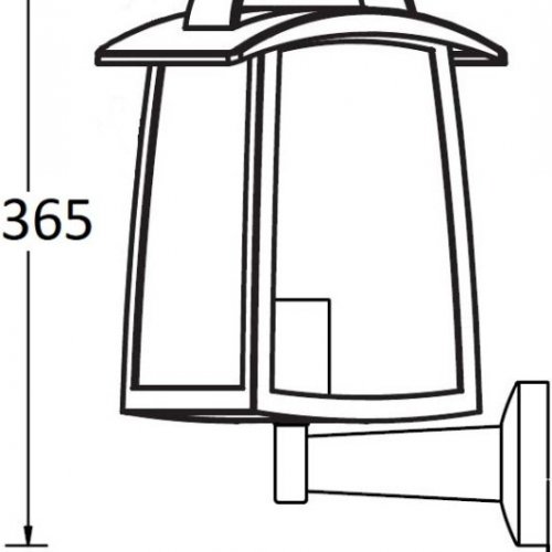 Настенный фонарь уличный UNITE 2736 012Cl Bl