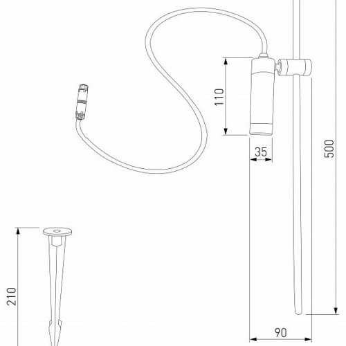 Наземный низкий светильник Elektrostandard Covert a066694