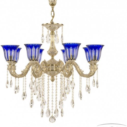 Подвесная люстра Bohemia Ivele Crystal Florence 71101/8/250 B GW P2 U Clear-Blue/H-1H