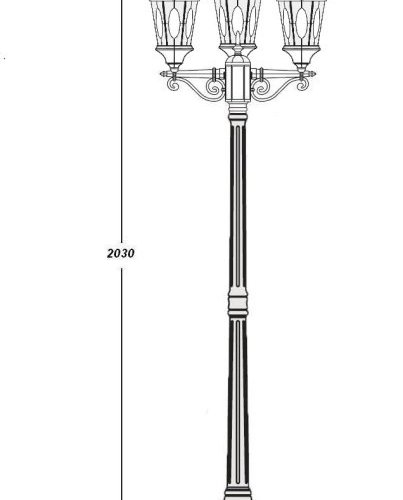 Наземный фонарь Oasis_Light ASTORIA 2M 91408MB Bl овал