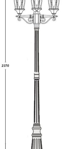 Наземный фонарь Oasis_Light ASTORIA 2M 91409MB Bl овал