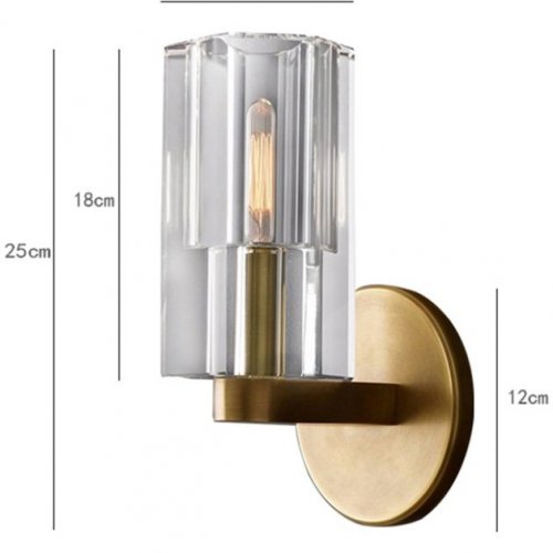 Бра Wall lamp 8816W gold/clear