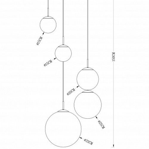 Подвесная люстра Globo Varus 15851-5