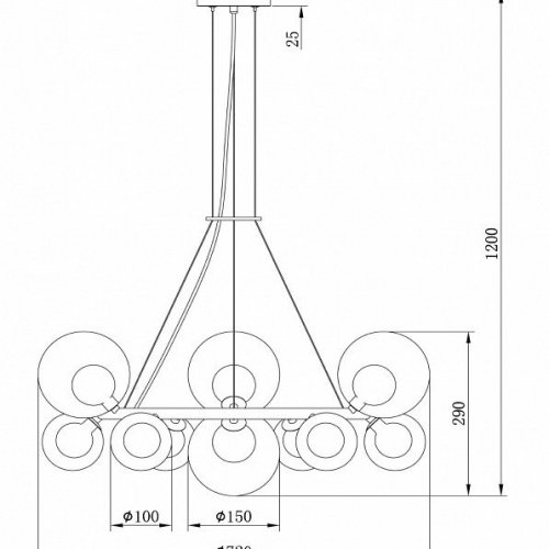 Подвесная люстра Freya Duo FR5139PL-10MG