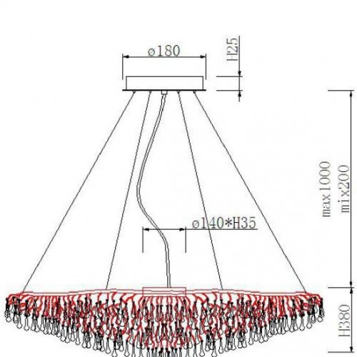 Подвесная люстра 86-8015/1200RS