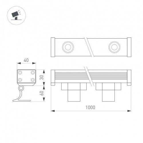 Настенный прожектор Arlight AR-LINE 042177