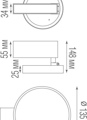 Трековый светильник Luna DL18791NW24BM