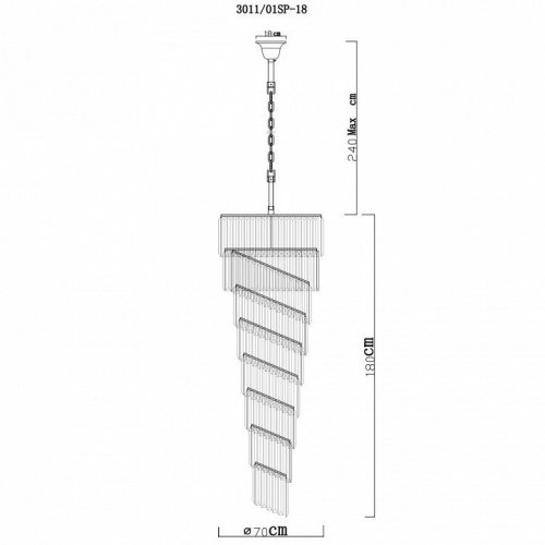 Каскадная люстра Divinare 3011/01 SP-18