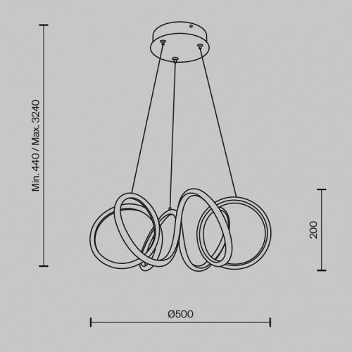 Подвесной светильник Curve MOD241PL-L60BSK