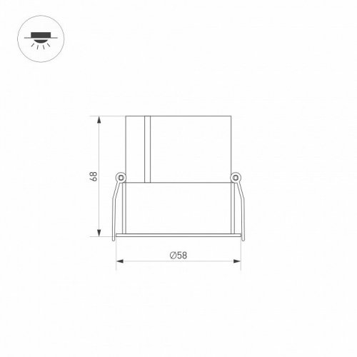 Встраиваемый светодиодный светильник Arlight S-Atlas-Built-R58-10W Warm3000 035464