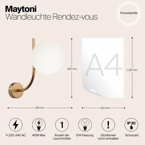 Бра Maytoni Rendez-vous MOD109WL-01BS