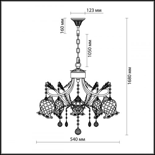 Подвесная люстра Odeon Light Timora 2883/5