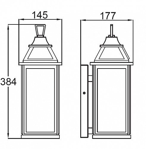 Настенный фонарь уличный Oasis Light W2411 Gb