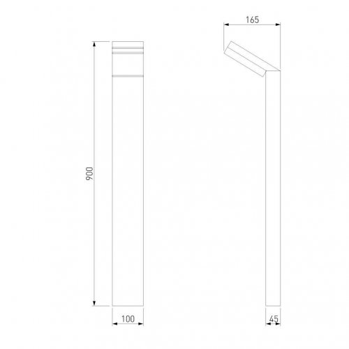 Уличный светодиодный светильник Elektrostandard Sensor 1542 Techno Led серый a053949