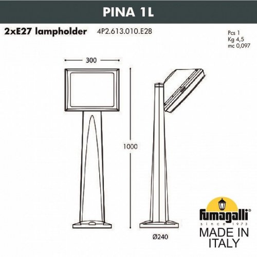 Наземный светильник Fumagalli Guizeppe 4P2.613.010.AYF1R