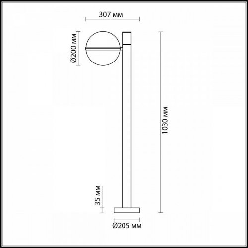 Уличный светильник Odeon Light Lomeo 4832/1F