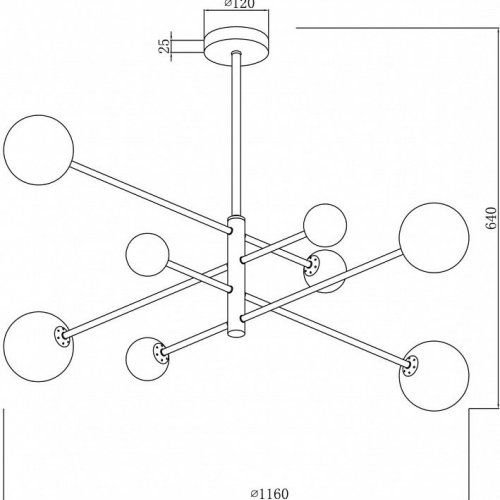 Потолочная люстра Sphirity FR5376CL-08B