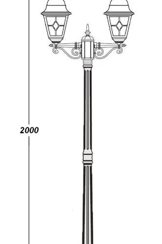 Наземный фонарь QUADRO M lead GLASS 79908MAlgG Bl