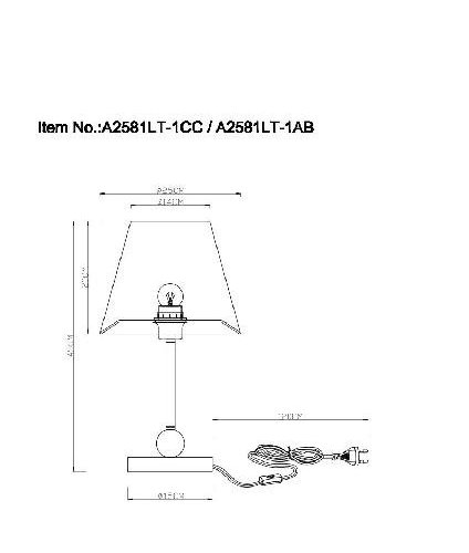 Настольная лампа Arte Lamp Elba A2581LT-1CC