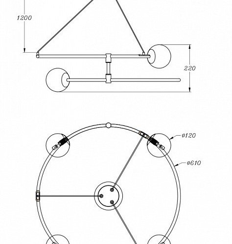 Подвесная люстра Maytoni Balance MOD317PL-04B