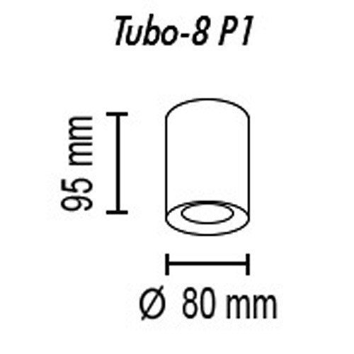 Накладной светильник TopDecor Tubo8 Tubo8 P1 20