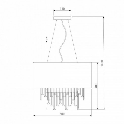 Подвесная люстра Eurosvet Amantea 10122/6 хром/прозрачный хрусталь Strotskis Smart