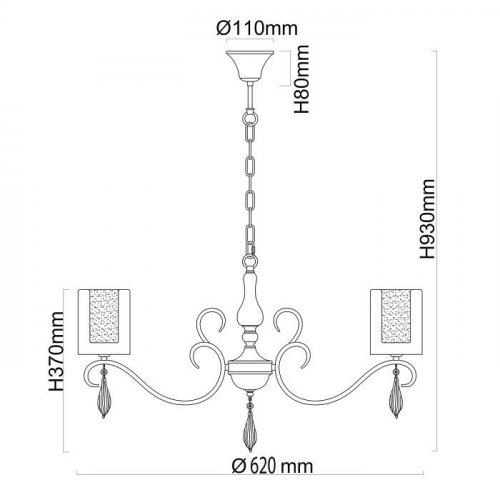 Подвесная люстра MW-Light Эллегия 303012505