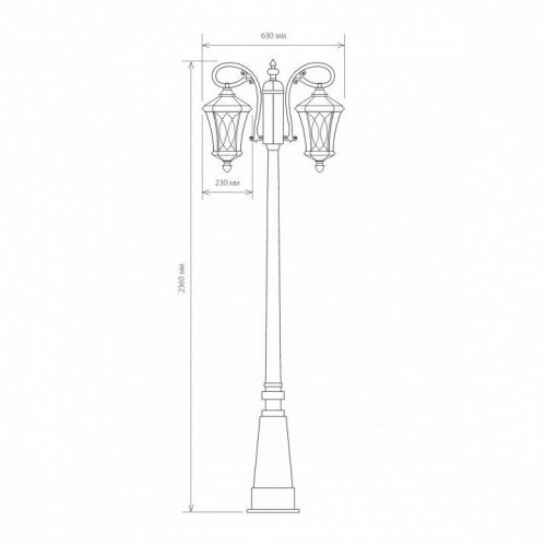 Садово-парковый светильник Elektrostandard Virgo F/2 капучино 4690389064876