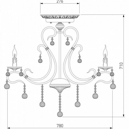 Потолочная люстра Eurosvet 12505/8 античная бронза Strotskis