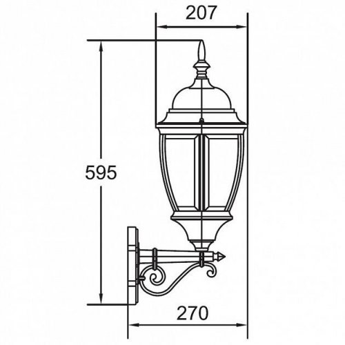 Настенный фонарь уличный Oasis Light 91201L Bl