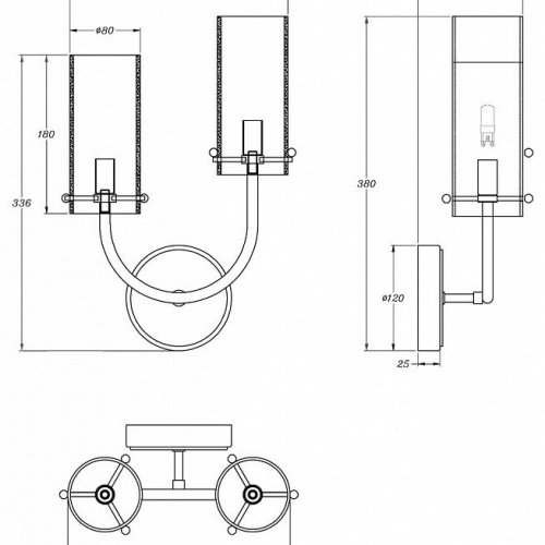 Бра Maytoni Arco MOD223WL-02BS1